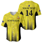Custom Australia Cricket Baseball Jersey 2024 World Cup Go Aussie - Gold Version