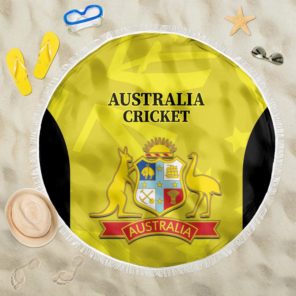 Australia Cricket Beach Blanket 2024 World Cup Go Aussie - Gold Version