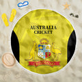 Australia Cricket Beach Blanket 2024 World Cup Go Aussie - Gold Version