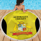 Australia Cricket Beach Blanket 2024 World Cup Go Aussie - Gold Version