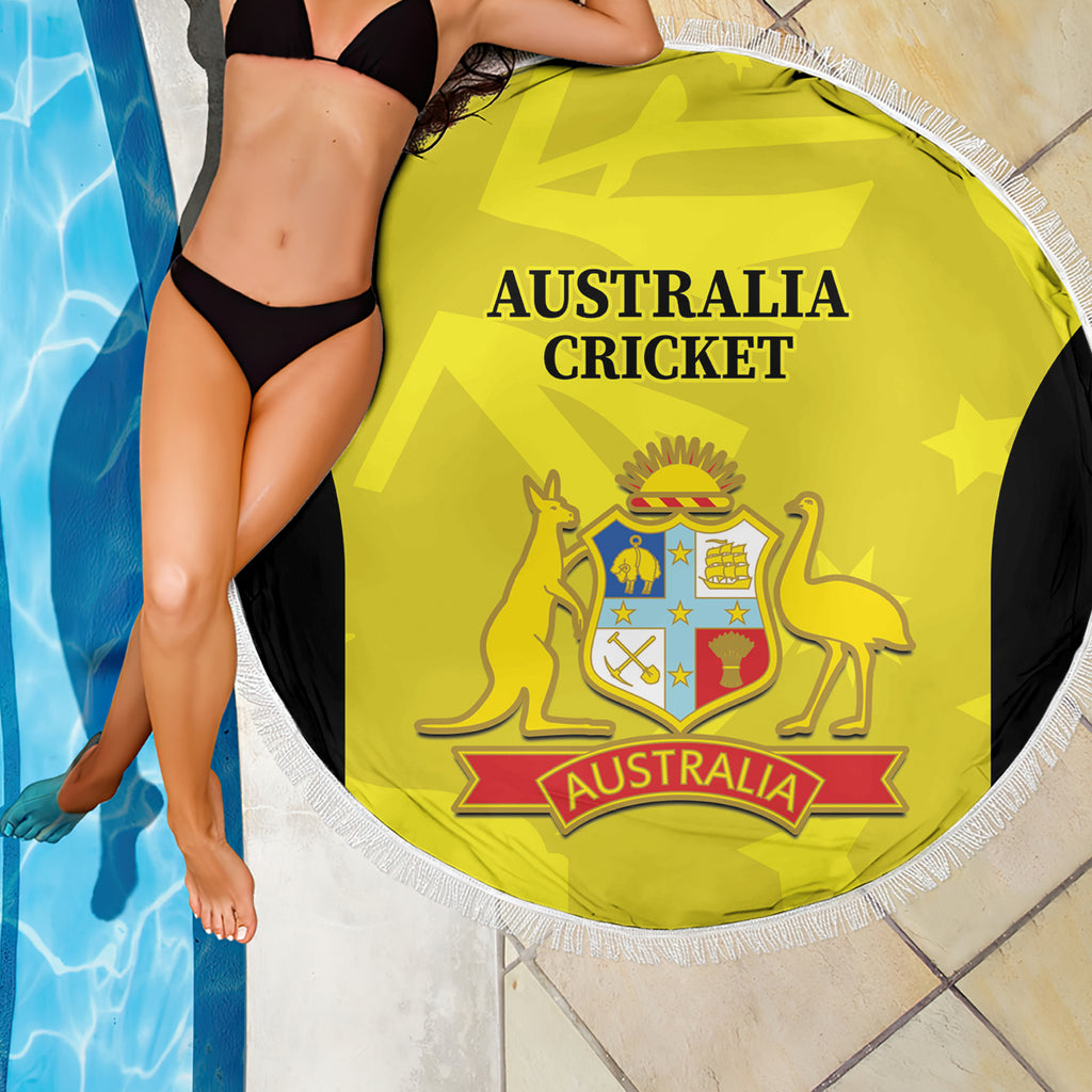 Australia Cricket Beach Blanket 2024 World Cup Go Aussie - Gold Version