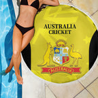 Australia Cricket Beach Blanket 2024 World Cup Go Aussie - Gold Version