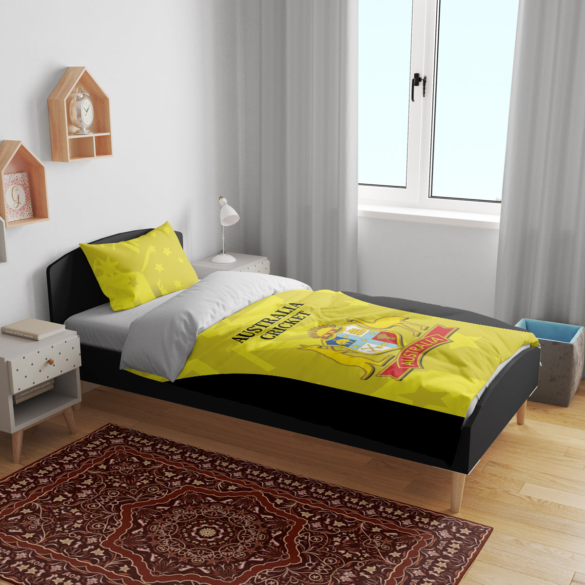 Australia Cricket Bedding Set 2024 World Cup Go Aussie - Gold Version