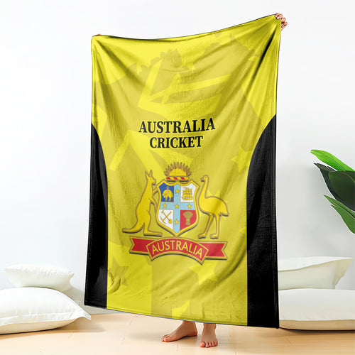Australia Cricket Blanket 2024 World Cup Go Aussie - Gold Version
