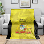 Australia Cricket Blanket 2024 World Cup Go Aussie - Gold Version