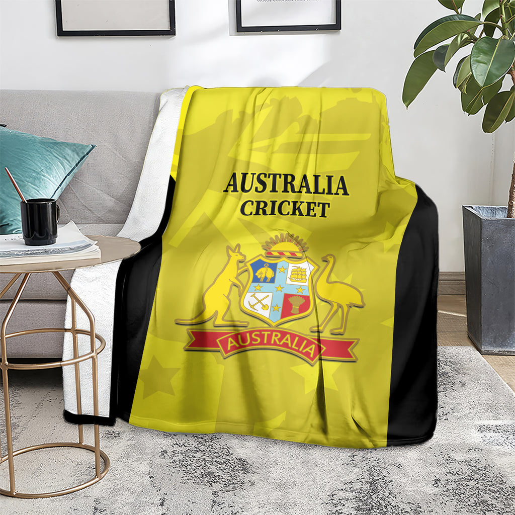 Australia Cricket Blanket 2024 World Cup Go Aussie - Gold Version