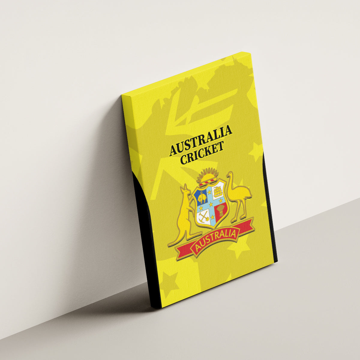 Australia Cricket Canvas Wall Art 2024 World Cup Go Aussie - Gold Version