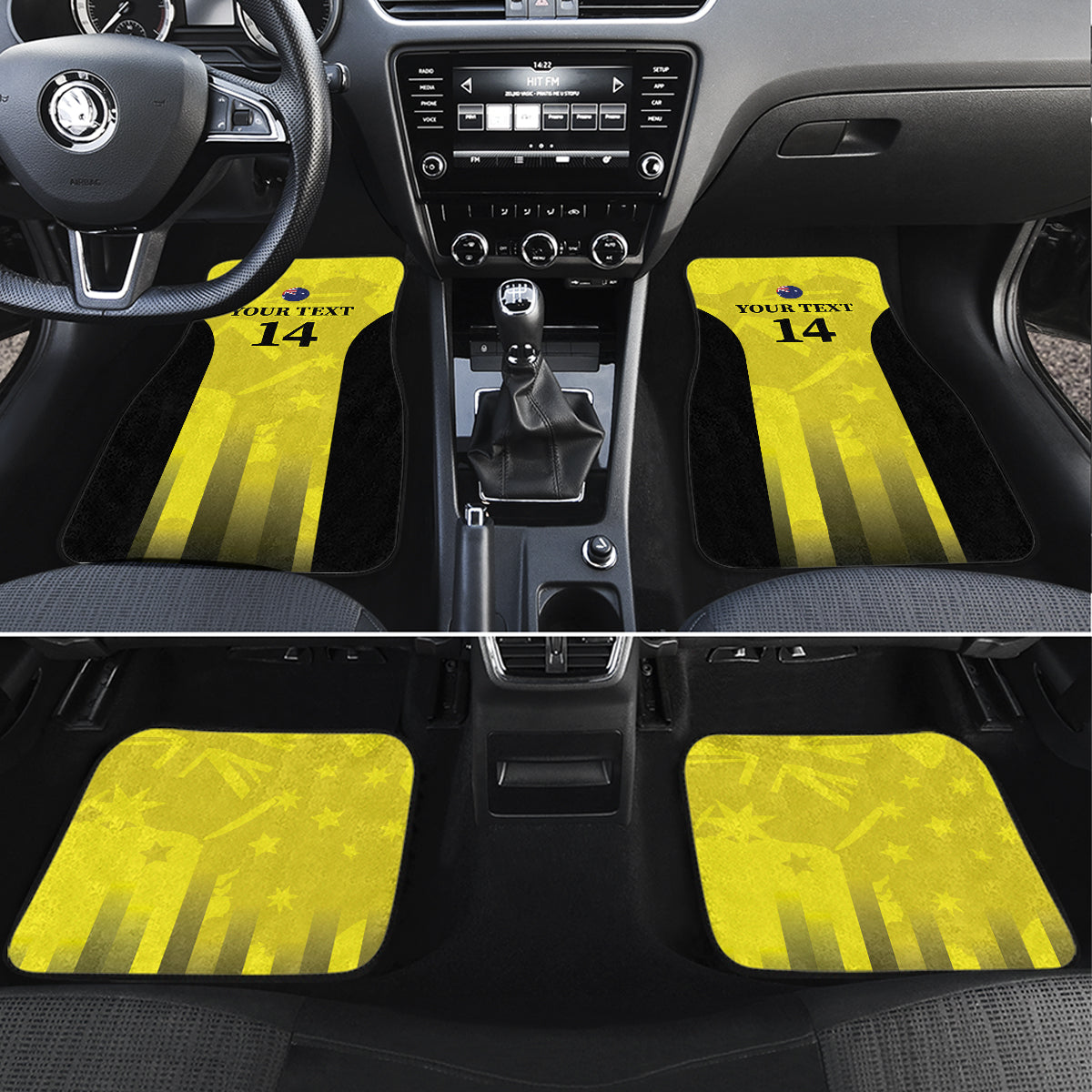 Australia Cricket Car Mats 2024 World Cup Go Aussie - Gold Version