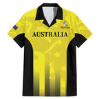 Custom Australia Cricket Family Matching Mermaid Dress and Hawaiian Shirt 2024 World Cup Go Aussie - Gold Version
