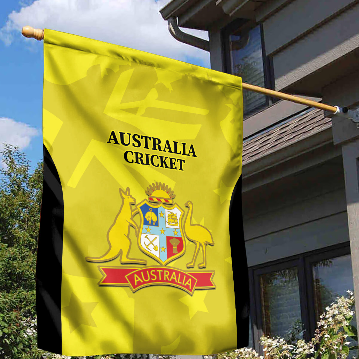 Australia Cricket Garden Flag 2024 World Cup Go Aussie - Gold Version