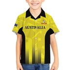 Custom Australia Cricket Hawaiian Shirt 2024 World Cup Go Aussie - Gold Version