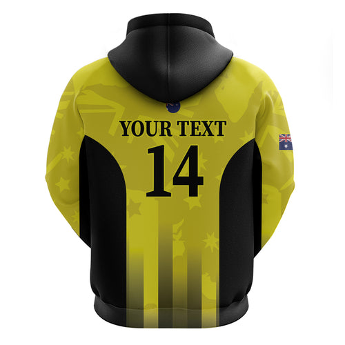 Custom Australia Cricket Hoodie 2024 World Cup Go Aussie - Gold Version