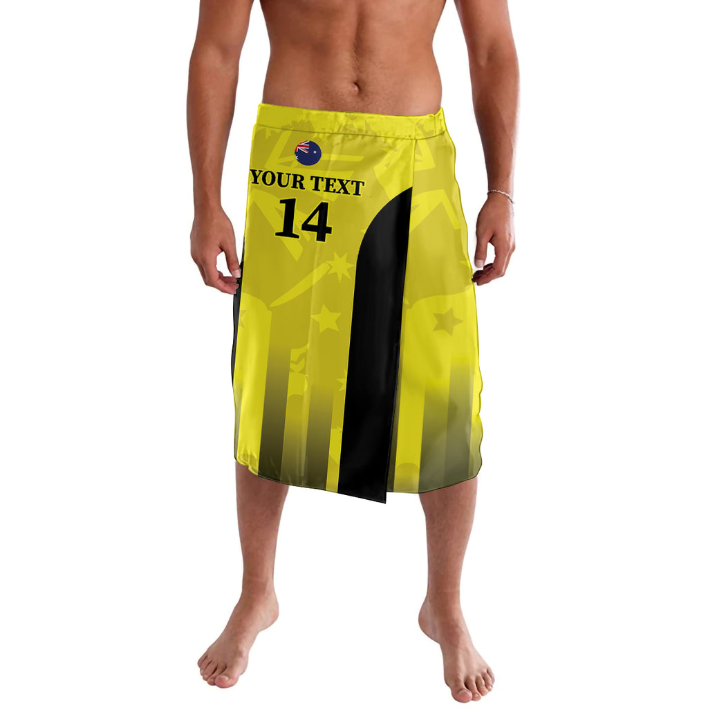 Custom Australia Cricket Lavalava 2024 World Cup Go Aussie - Gold Version