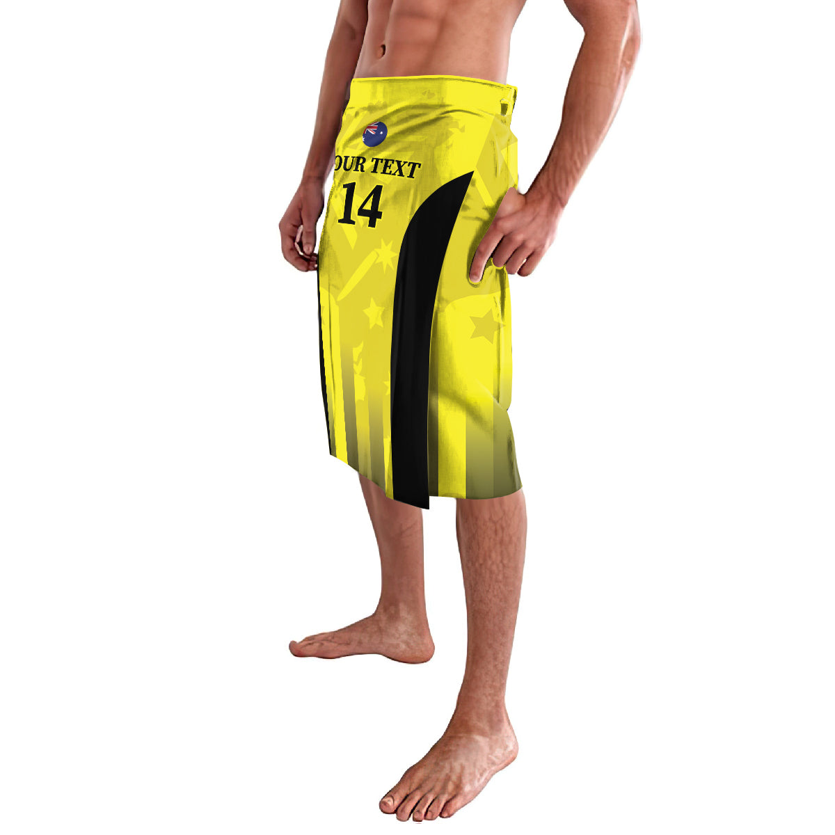 Custom Australia Cricket Lavalava 2024 World Cup Go Aussie - Gold Version