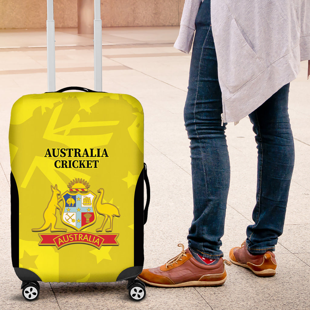 Australia Cricket Luggage Cover 2024 World Cup Go Aussie - Gold Version