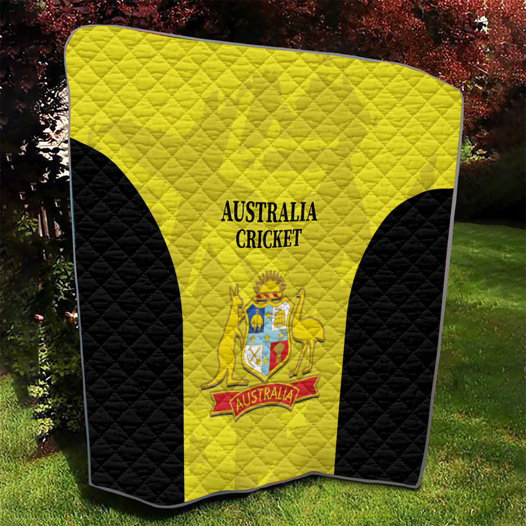 Australia Cricket Quilt 2024 World Cup Go Aussie - Gold Version