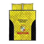 Australia Cricket Quilt Bed Set 2024 World Cup Go Aussie - Gold Version