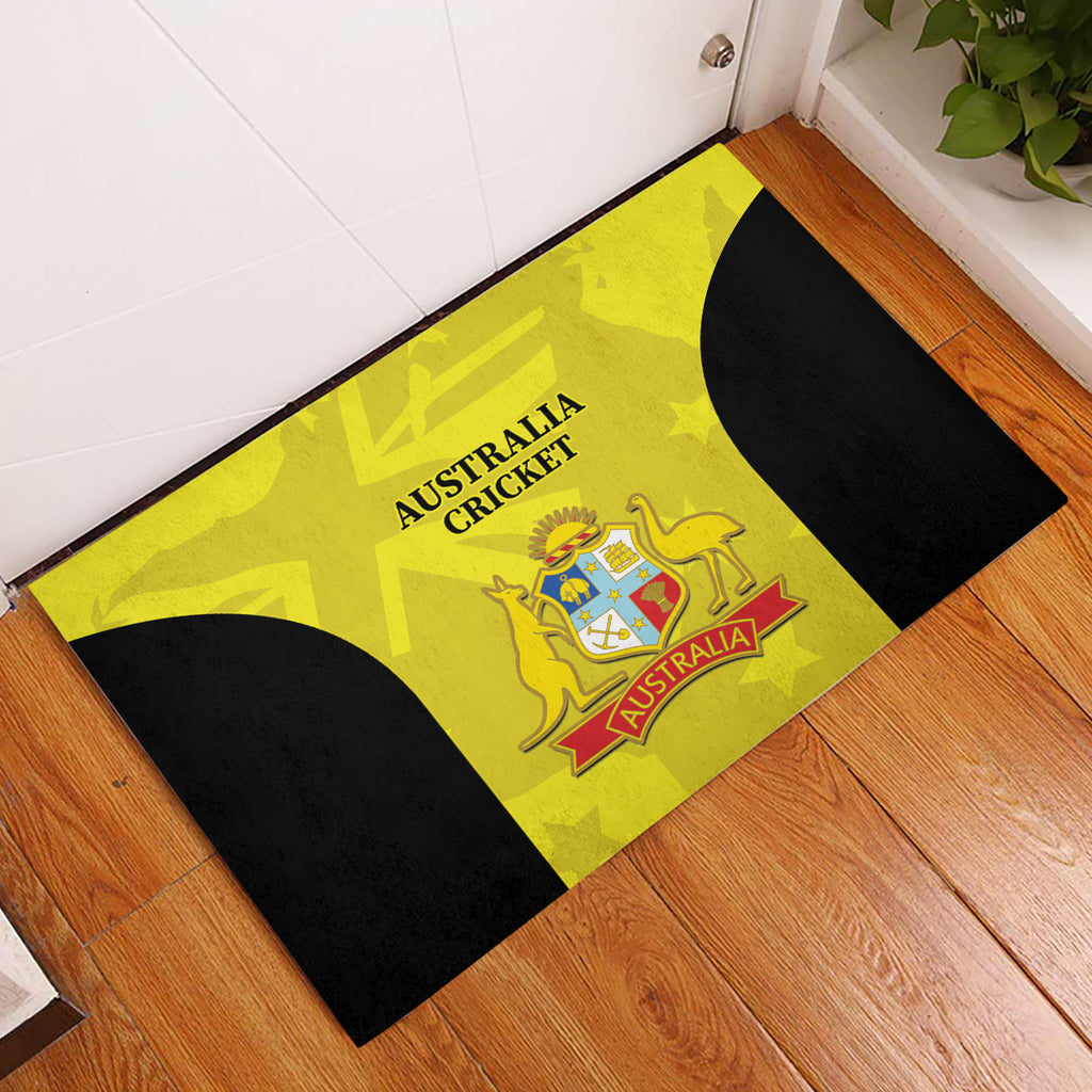 Australia Cricket Rubber Doormat 2024 World Cup Go Aussie - Gold Version