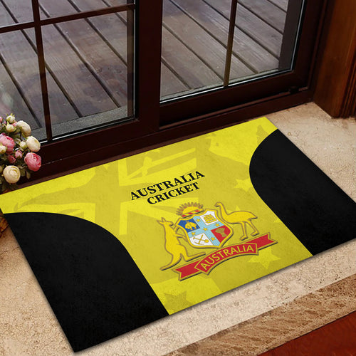 Australia Cricket Rubber Doormat 2024 World Cup Go Aussie - Gold Version