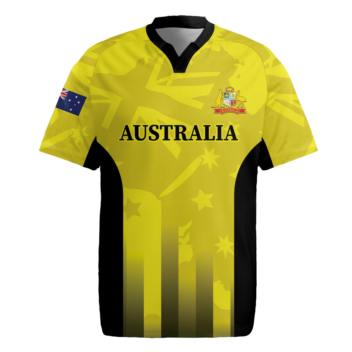 Custom Australia Cricket Rugby Jersey 2024 World Cup Go Aussie - Gold Version
