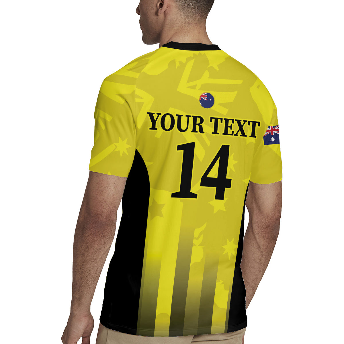 Custom Australia Cricket Rugby Jersey 2024 World Cup Go Aussie - Gold Version