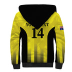Custom Australia Cricket Sherpa Hoodie 2024 World Cup Go Aussie - Gold Version