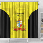 Australia Cricket Shower Curtain 2024 World Cup Go Aussie - Gold Version