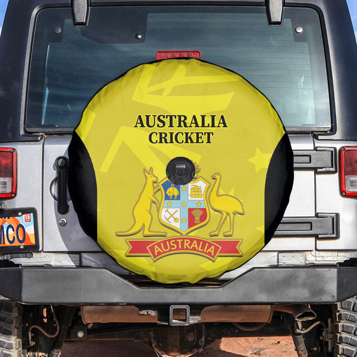 Australia Cricket Spare Tire Cover 2024 World Cup Go Aussie - Gold Version