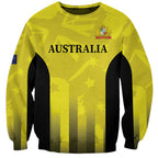 Custom Australia Cricket Sweatshirt 2024 World Cup Go Aussie - Gold Version
