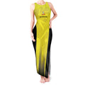 Custom Australia Cricket Tank Maxi Dress 2024 World Cup Go Aussie - Gold Version