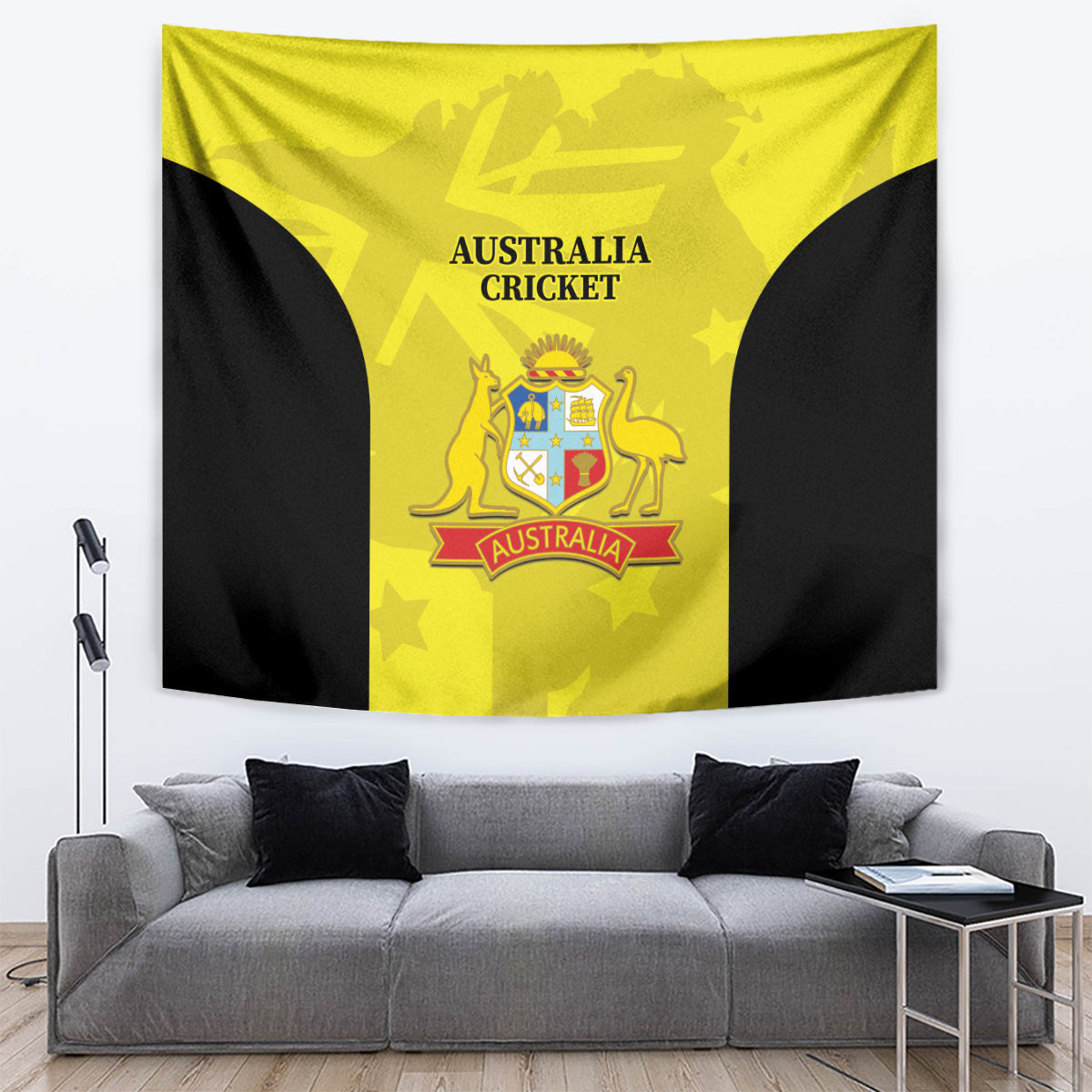 Australia Cricket Tapestry 2024 World Cup Go Aussie - Gold Version