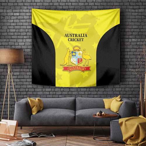 Australia Cricket Tapestry 2024 World Cup Go Aussie - Gold Version