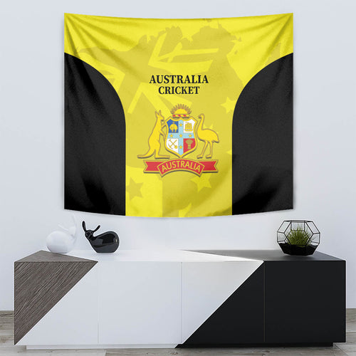 Australia Cricket Tapestry 2024 World Cup Go Aussie - Gold Version