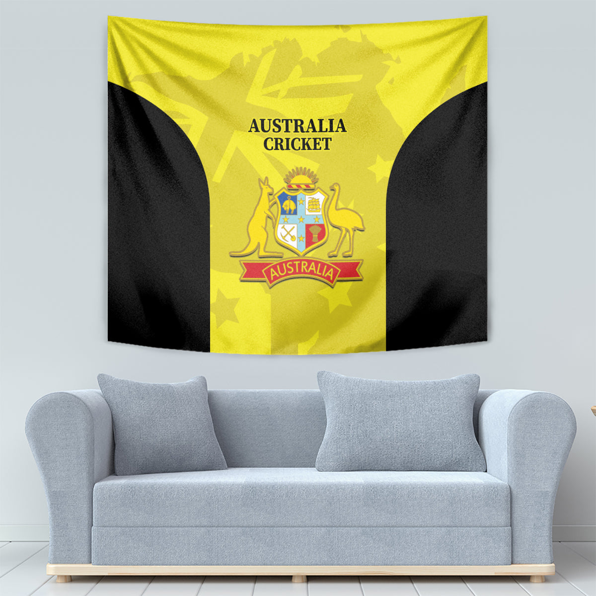 Australia Cricket Tapestry 2024 World Cup Go Aussie - Gold Version