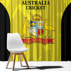 Australia Cricket Window Curtain 2024 World Cup Go Aussie - Gold Version
