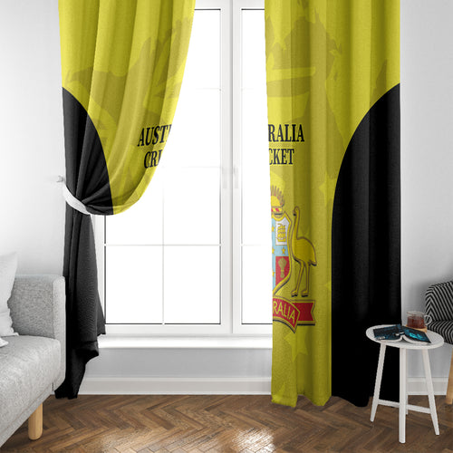 Australia Cricket Window Curtain 2024 World Cup Go Aussie - Gold Version