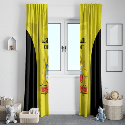 Australia Cricket Window Curtain 2024 World Cup Go Aussie - Gold Version