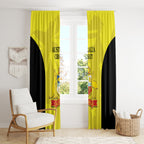 Australia Cricket Window Curtain 2024 World Cup Go Aussie - Gold Version