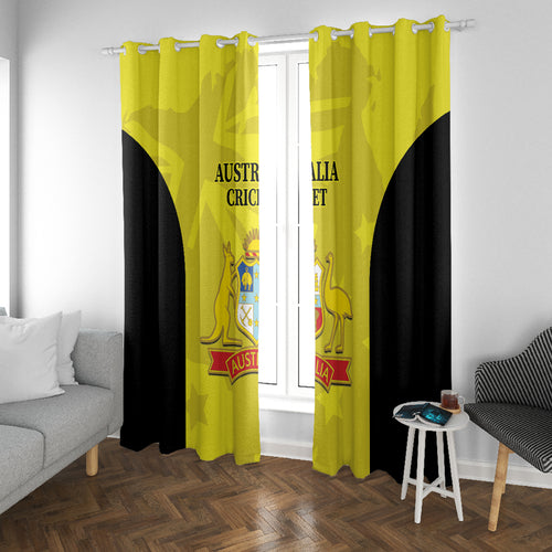 Australia Cricket Window Curtain 2024 World Cup Go Aussie - Gold Version