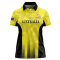 Custom Australia Cricket Women Polo Shirt 2024 World Cup Go Aussie - Gold Version
