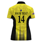 Custom Australia Cricket Women Polo Shirt 2024 World Cup Go Aussie - Gold Version