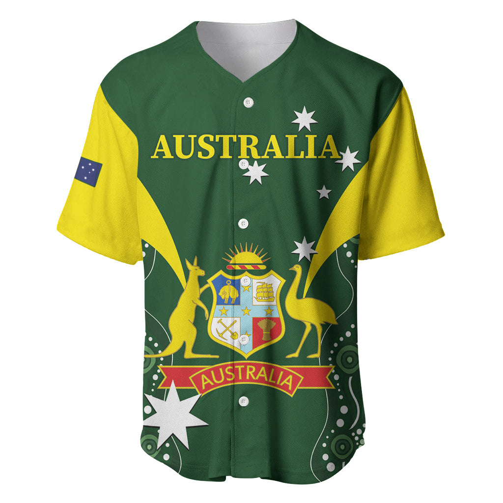Custom Australia Cricket Baseball Jersey 2024 World Cup Go Aussie - Green Version