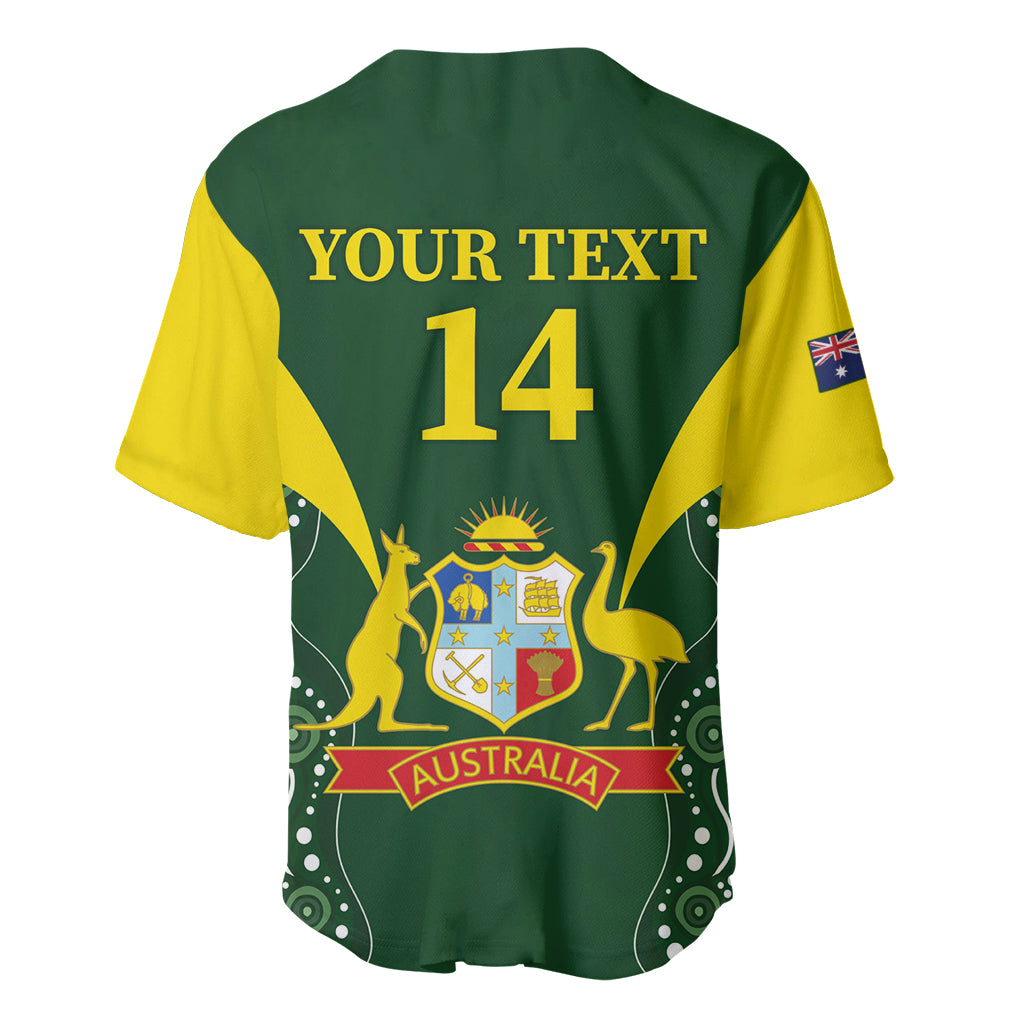Custom Australia Cricket Baseball Jersey 2024 World Cup Go Aussie - Green Version