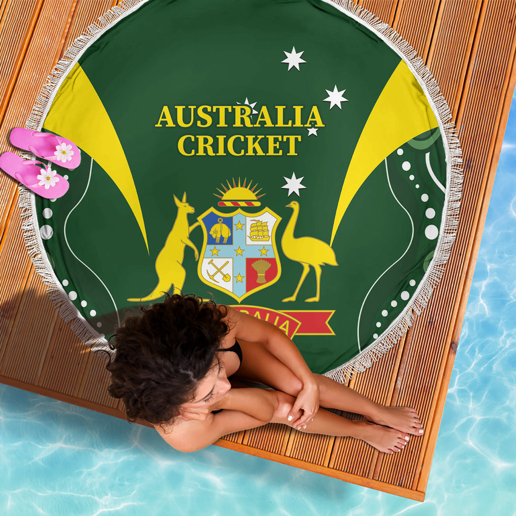 Australia Cricket Beach Blanket 2024 World Cup Go Aussie - Green Version