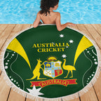 Australia Cricket Beach Blanket 2024 World Cup Go Aussie - Green Version