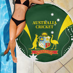 Australia Cricket Beach Blanket 2024 World Cup Go Aussie - Green Version