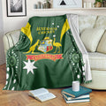 Australia Cricket Blanket 2024 World Cup Go Aussie - Green Version