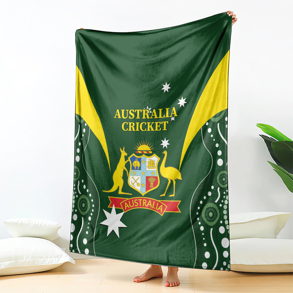 Australia Cricket Blanket 2024 World Cup Go Aussie - Green Version