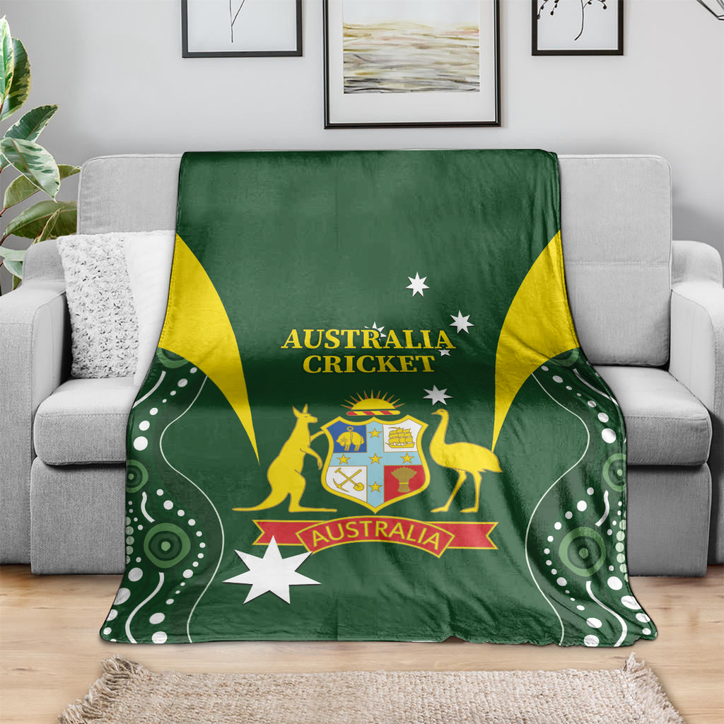 Australia Cricket Blanket 2024 World Cup Go Aussie - Green Version
