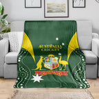 Australia Cricket Blanket 2024 World Cup Go Aussie - Green Version